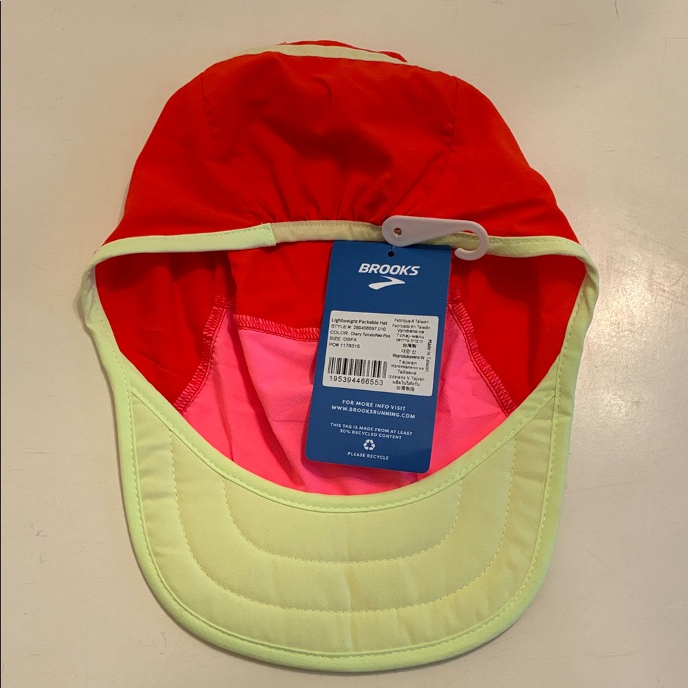 Brooks Women’s Hat - Red and Yellow